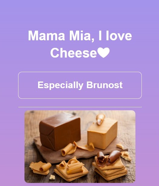 Image of a page about the brown cheese